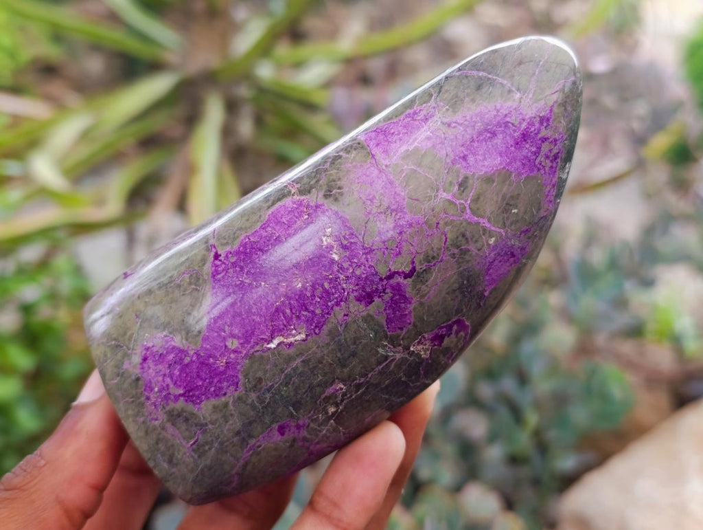 Polished Stichtite Standing Free Forms x 4 From Barberton, South Africa