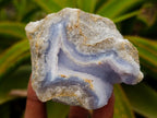 Natural Blue Lace Agate Geode Specimens x 12 From Nsanje, Malawi