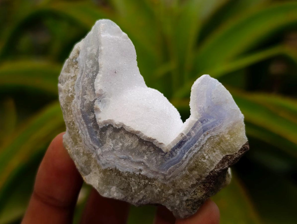 Natural Blue Lace Agate Geode Specimens x 12 From Nsanje, Malawi
