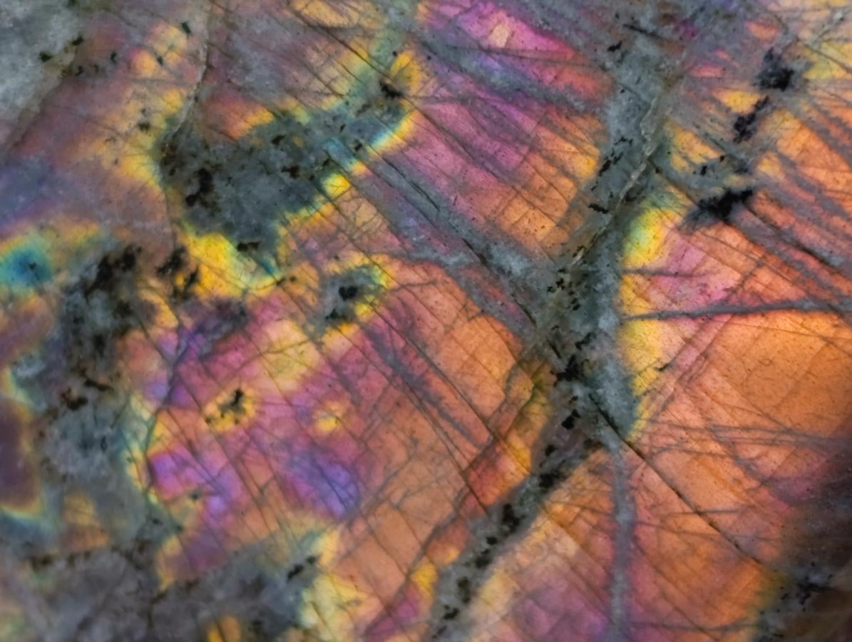 Polished Rare Purple Sunset Flash Labradorite Standing Free Forms x 2 From Madagascar