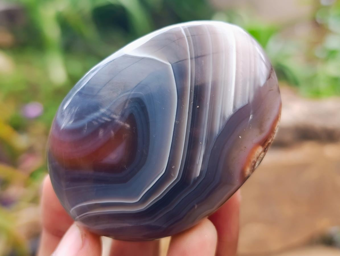 Polished Red Shashe River Agate Galets x 12 From Shashe River, Zimbabwe