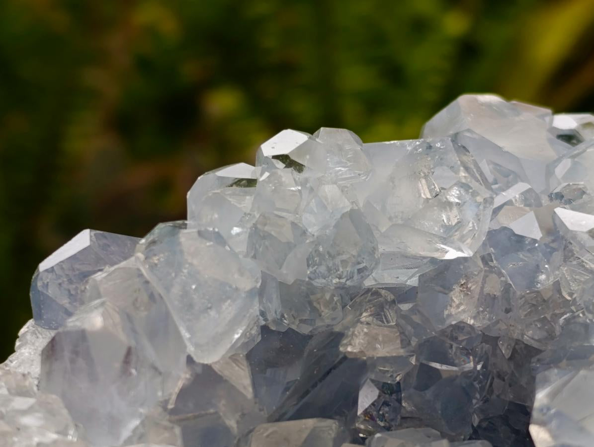 Natural Blue Celestite Geode Cluster Specimens x 2 From Sakoany, Madagascar