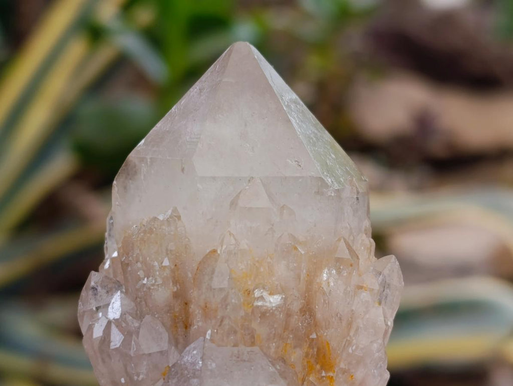 Natural Smokey Phantom Quartz Clusters x 6 From Luena, Congo