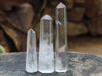 Polished Clear Quartz Crystals with Inclusions x 35 From Madagascar