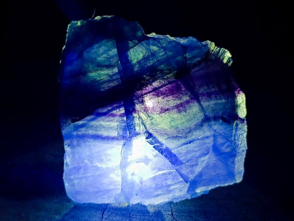 Polished Watermelon Fluorite Slices x 2 From Uis, Namibia