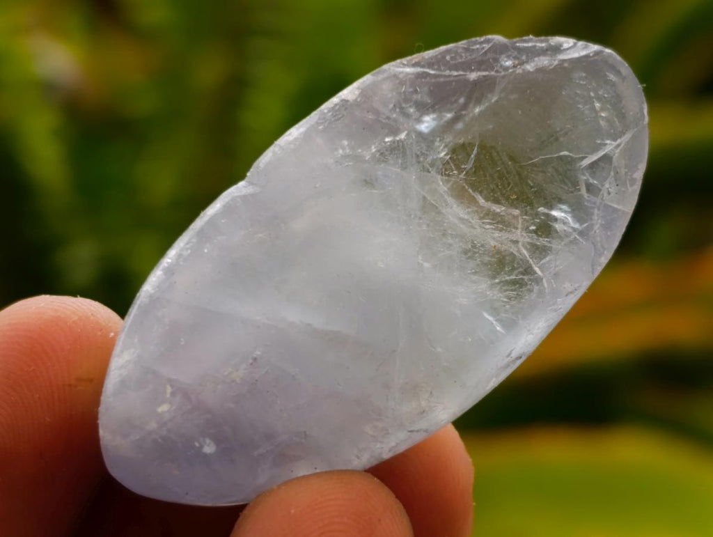 Polished Blue Celestite Galets x 35 From Sakoany, Madagascar