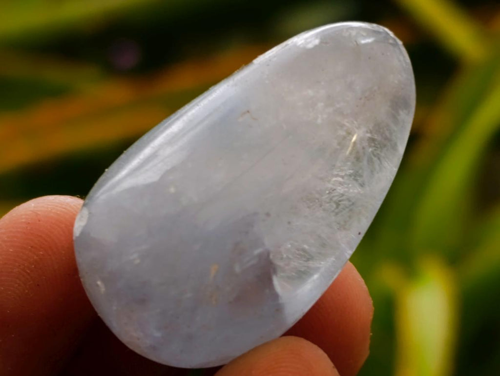 Polished Blue Celestite Galets x 35 From Sakoany, Madagascar