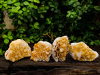 Natural Limonite Quartz Crystal Cluster Plates x 24 From Solwezi, Zambia
