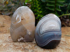Polished Banded Agate Standing Free Forms x 6 From Madagascar