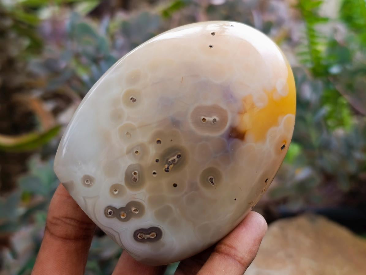 Polished Banded Agate Standing Free Forms x 6 From Madagascar