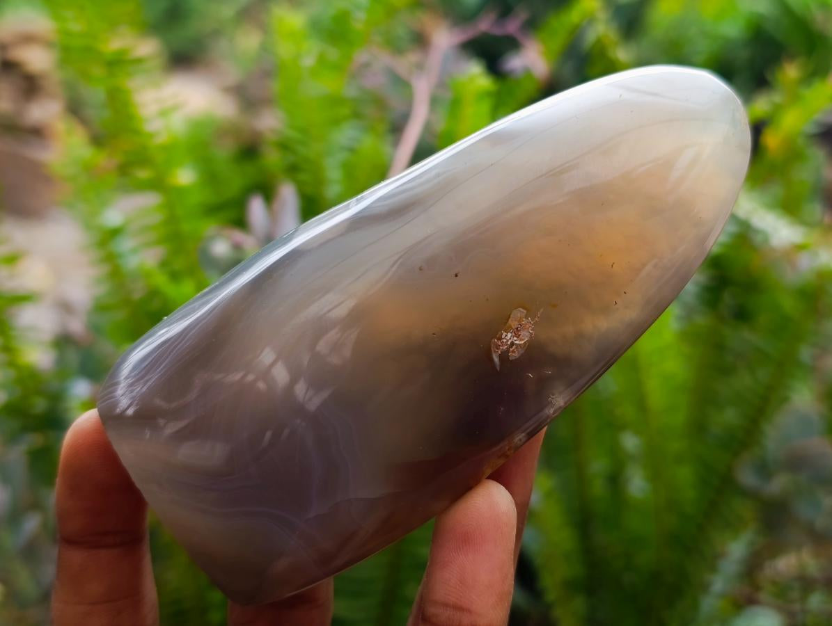 Polished Banded Agate Standing Free Forms x 6 From Madagascar