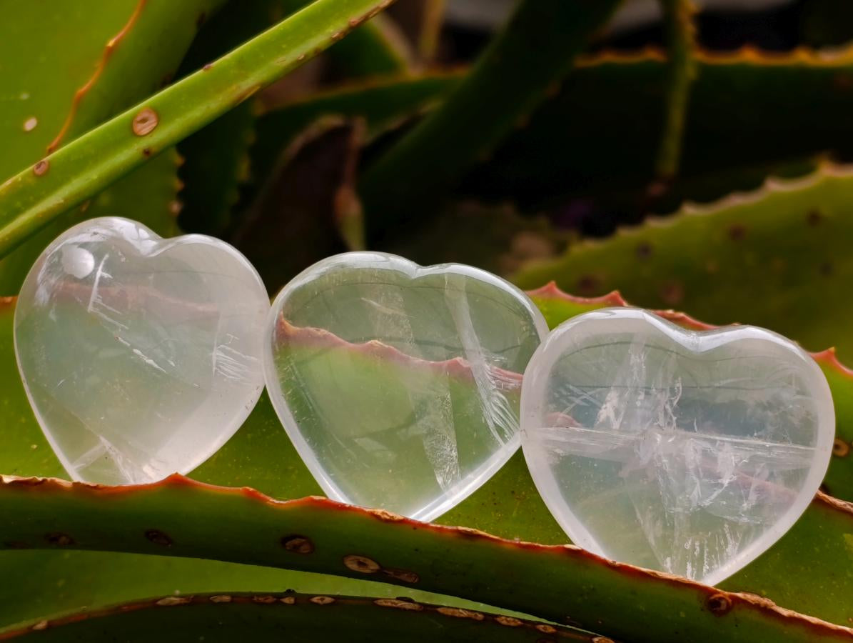 Polished Mix of Clear Quartz Hearts x 22 From Amoron’i Mania, Madagascar