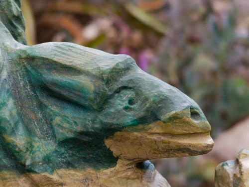 Hand Made Large Verdite Dragon Carving x 1 From Zimbabwe