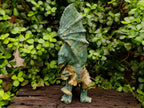 Hand Made Large Verdite Dragon Carving x 1 From Zimbabwe - Toprock Gemstones and Minerals 