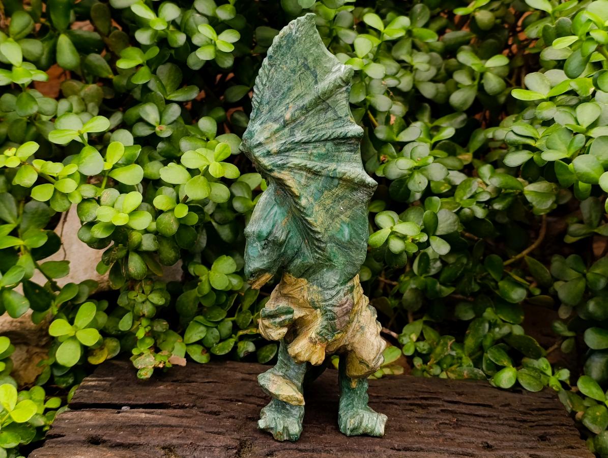 Hand Made Large Verdite Dragon Carving x 1 From Zimbabwe