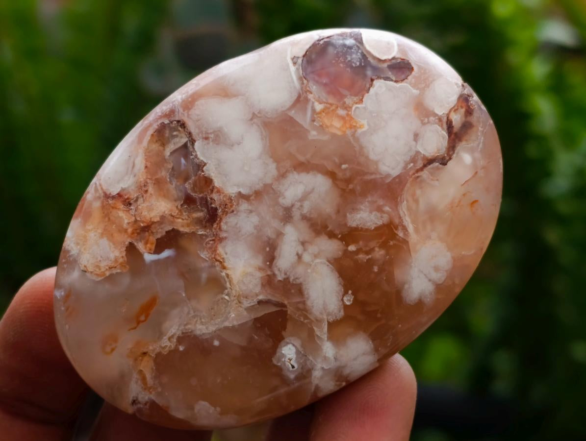 Polished Flower Agate Palm Stones x 16 From Antsahalova, Madagascar - Toprock Gemstones and Minerals 