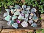 Natural Watermelon Fluorite Cobbed Specimens x 35 From Uis, Namibia