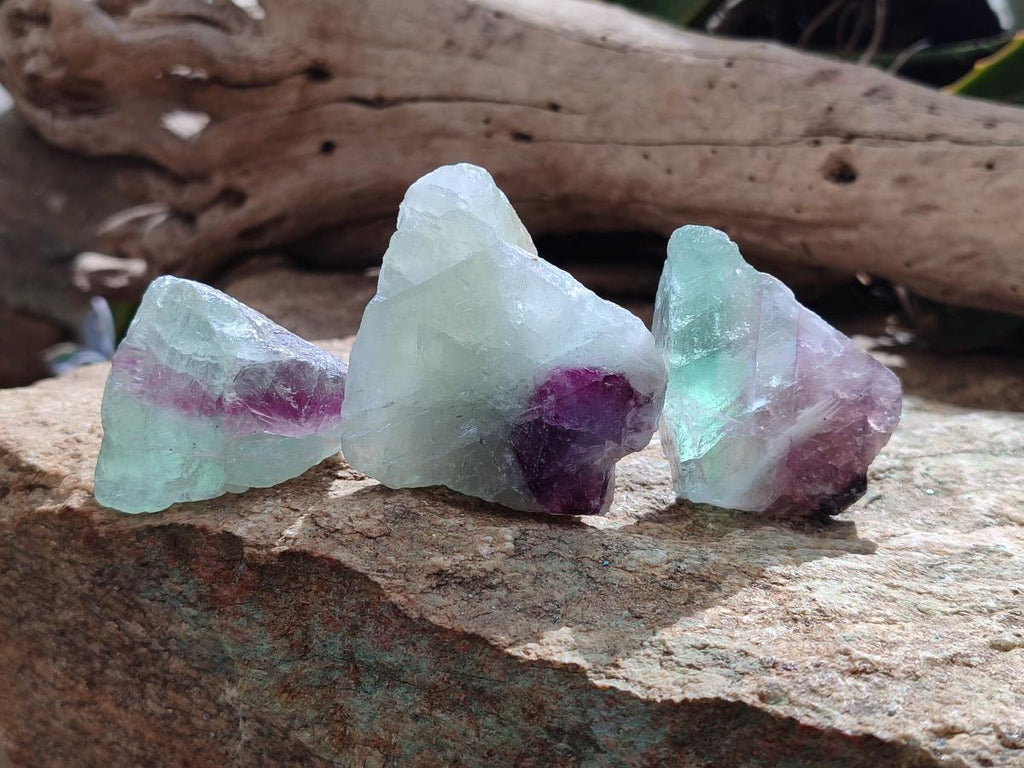 Natural Watermelon Fluorite Cobbed Specimens x 35 From Uis, Namibia