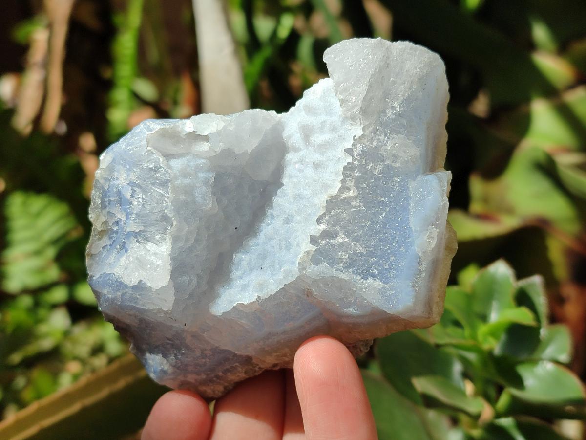 Natural Blue Lace Agate Geode Specimens x 6 From Nsanje, Malawi