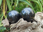 Polished Black Basalt Spheres x 3 From Madagascar