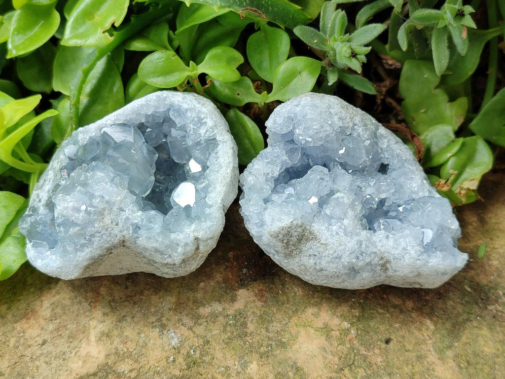 Natural Blue Celestite Specimens x 6 From Sakoany, Madagascar