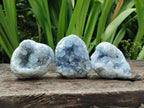 Natural Blue Celestite Specimens x 6 From Sakoany, Madagascar