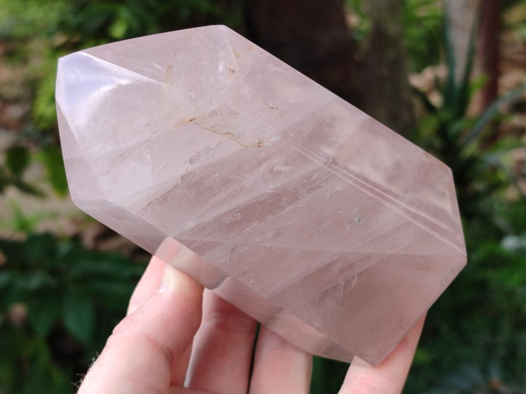 Polished Gemmy Rose Quartz Crystals x 2 From Madagascar