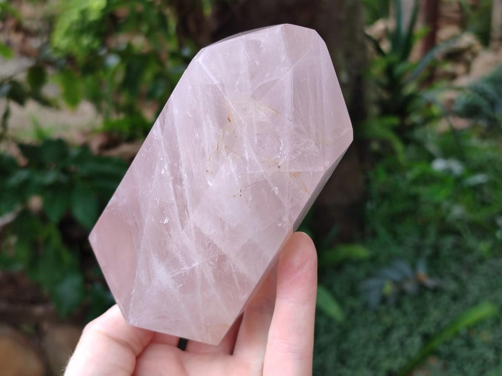 Polished Gemmy Rose Quartz Crystals x 2 From Madagascar