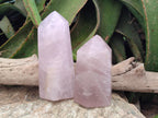 Polished Gemmy Rose Quartz Crystals x 2 From Madagascar