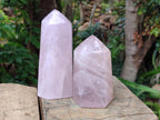 Polished Gemmy Rose Quartz Crystals x 2 From Madagascar