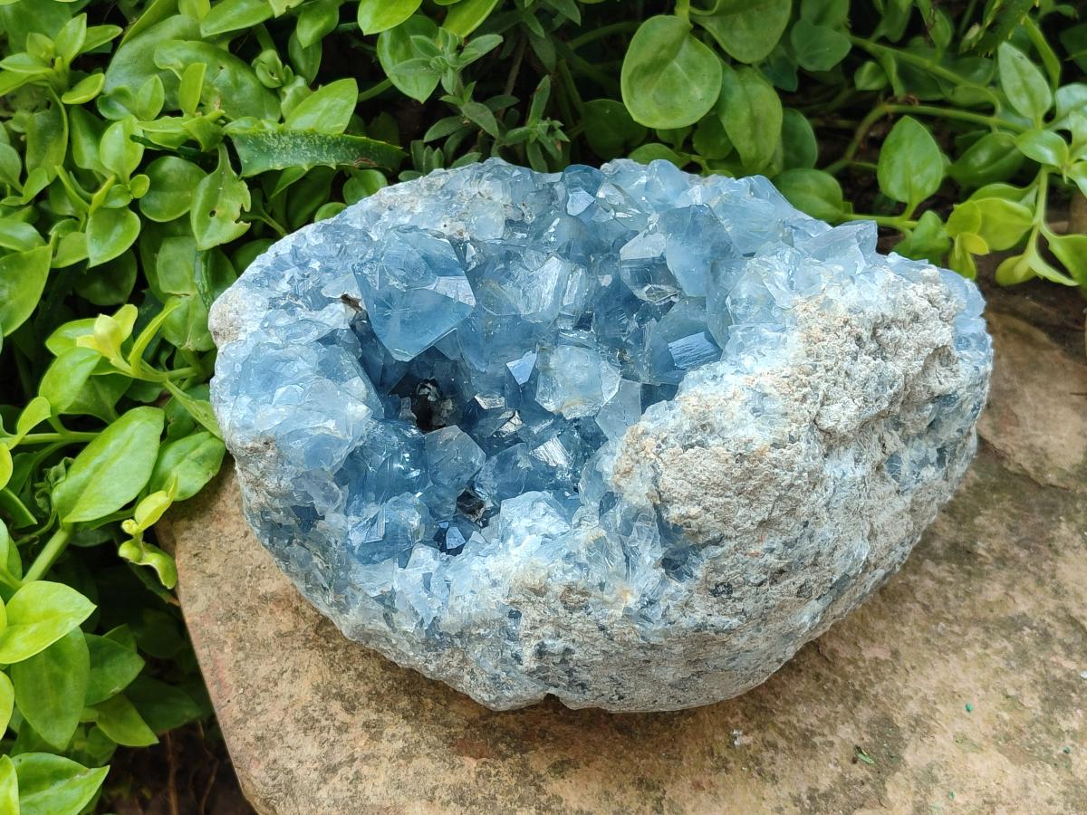 Natural Large Blue Celestite Geode Specimen x 1 From Sakoany, Madagascar