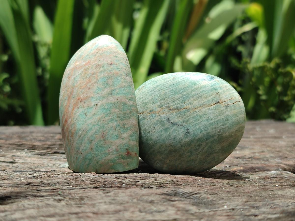 Polished Amazonite Free Forms x 24 From Madagascar