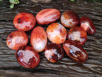 Polished Carnelian Agate Gemstone Galets x 12 From Madagascar