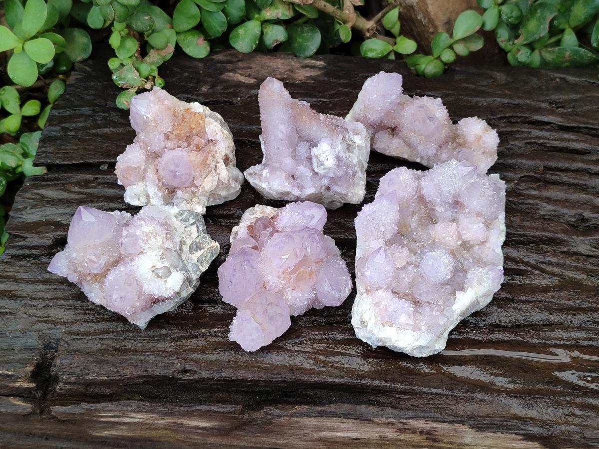 Natural Amethyst Spirit Clusters x 6 From Boekenhouthoek, South Africa
