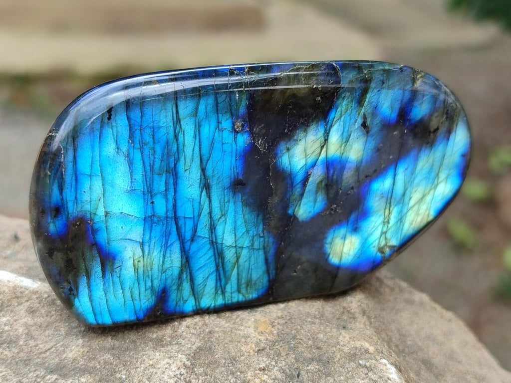 Polished Labradorite Standing Free Forms x 6 From Madagascar