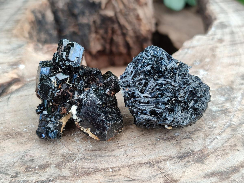 Natural Schorl Black Tourmaline with Vermiculite Specimens x 70 From Erongo, Namibia