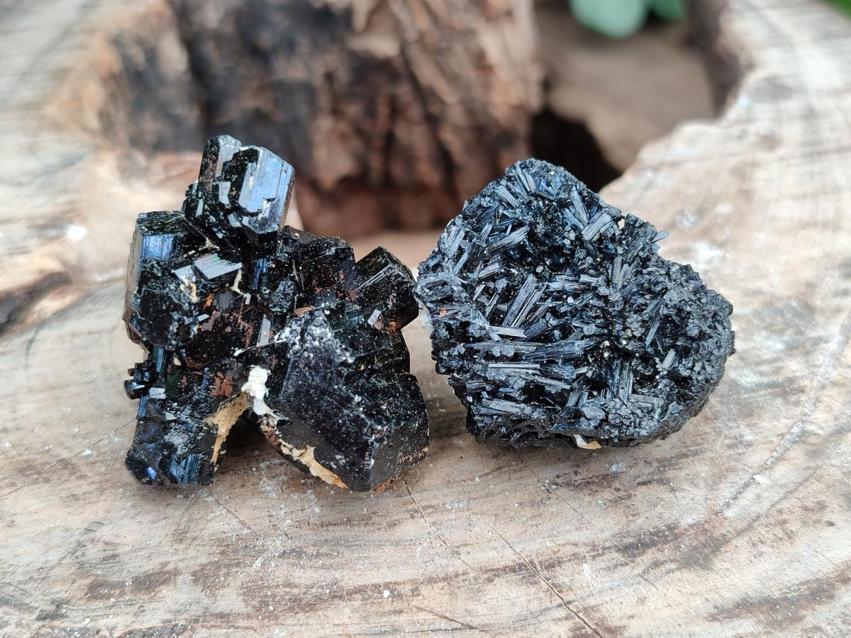 Natural Schorl Black Tourmaline with Vermiculite Specimens x 70 From Erongo, Namibia
