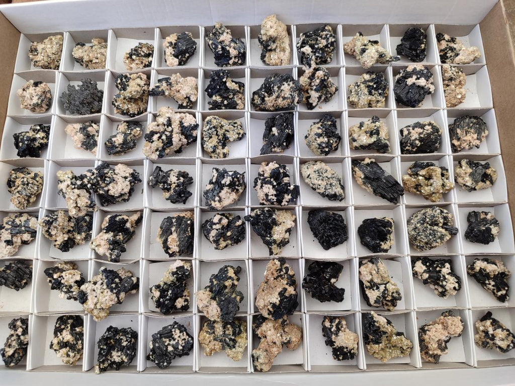 Natural Schorl Black Tourmaline with Vermiculite Specimens x 70 From Erongo, Namibia