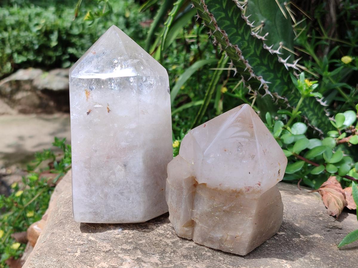 Polished Smokey Angolian Quartz Crystals x 3 From Angola