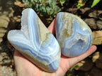 Polished Blue Lace Agate Free Forms x 3 From Nsanje, Malawi - Toprock Gemstones and Minerals 