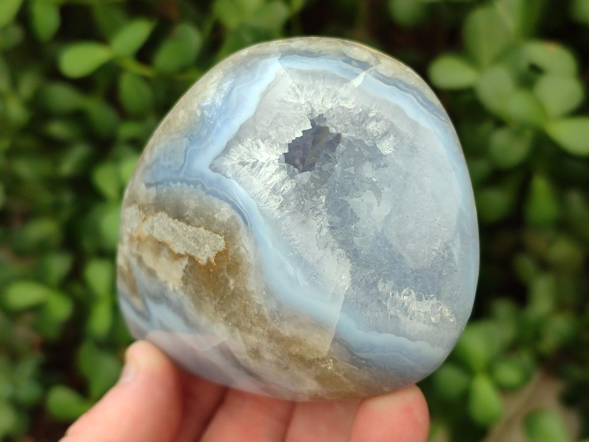 Polished Blue Lace Agate Free Forms x 3 From Nsanje, Malawi - Toprock Gemstones and Minerals 