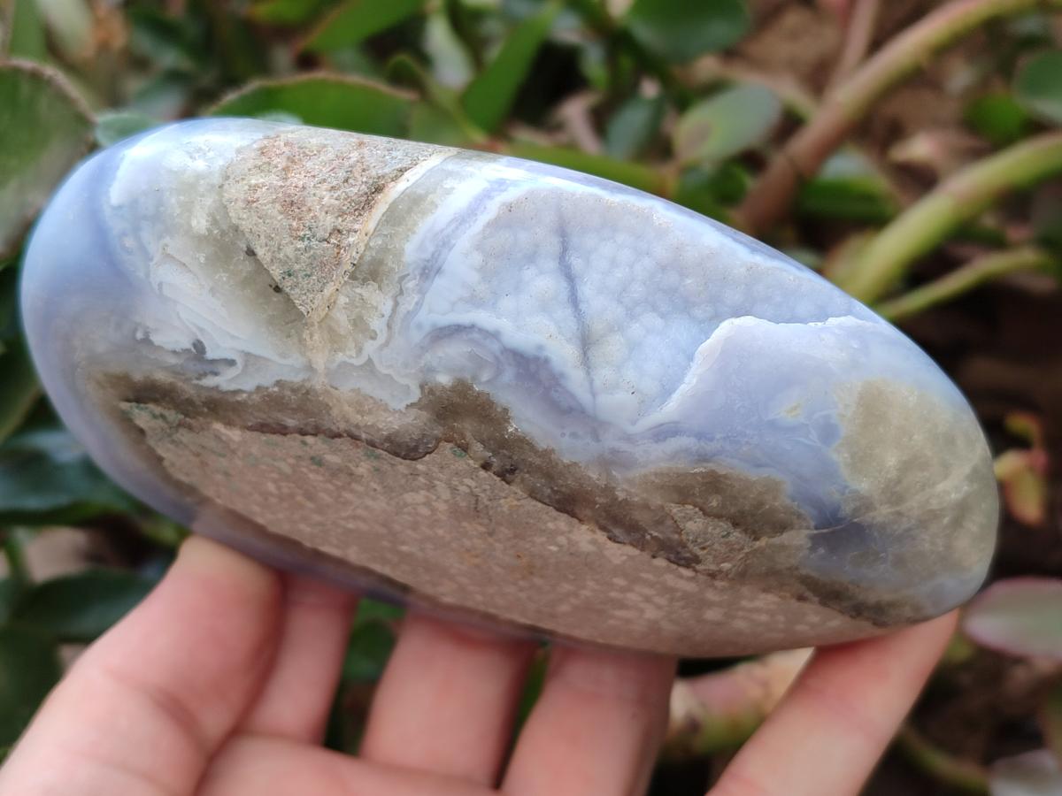 Polished Blue Lace Agate Free Forms x 3 From Nsanje, Malawi - Toprock Gemstones and Minerals 