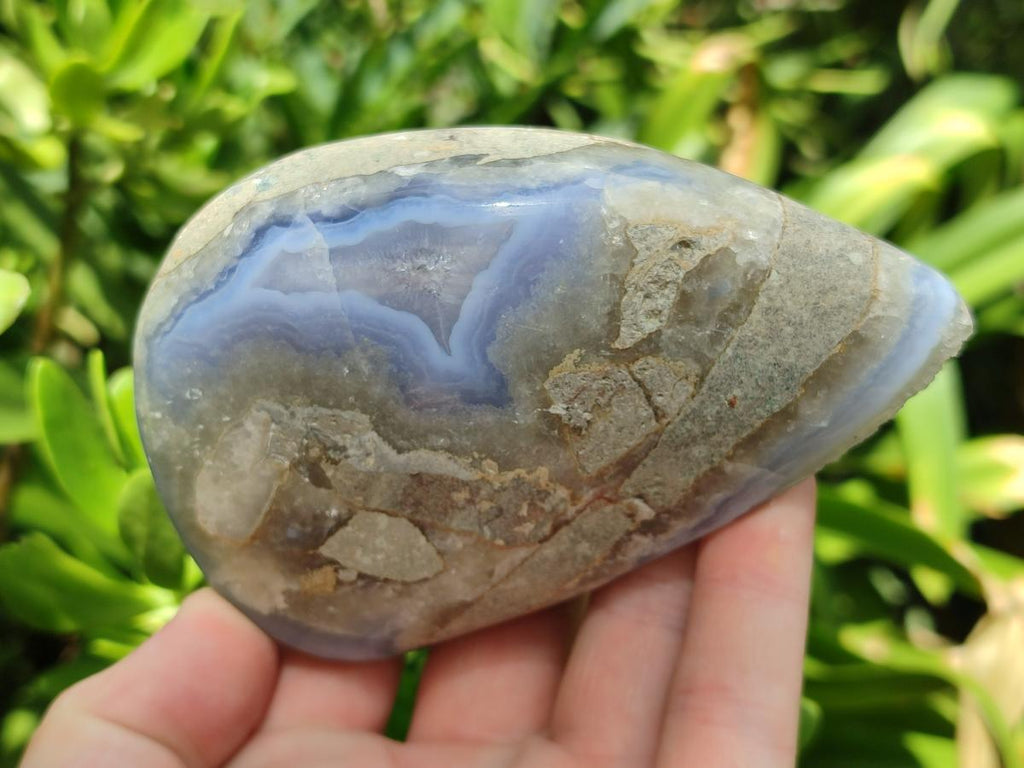 Polished Blue Lace Agate Free Forms x 3 From Nsanje, Malawi - Toprock Gemstones and Minerals 