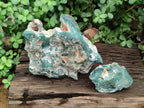 Natural Mtorolite Chrysoprase Cutting Material x 2 From Mutorashanga, Zimbabwe