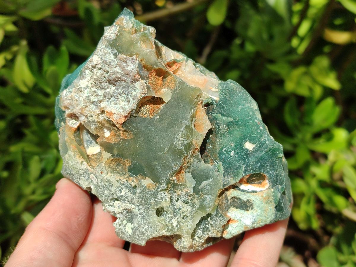 Natural Mtorolite Chrysoprase Cutting Material x 2 From Mutorashanga, Zimbabwe