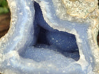 Natural Blue Lace Agate Geode Specimens x 4 From Nsanje, Malawi