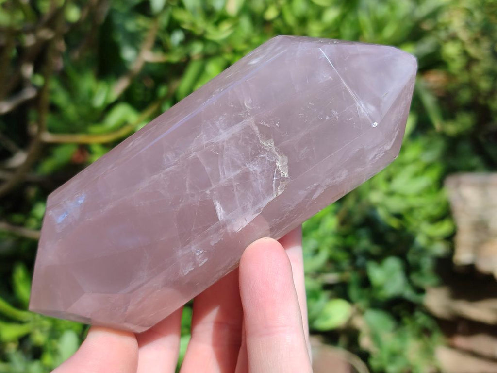 Polished Double Terminated Gemmy Rose Quartz Crystals x 6 From Madagascar