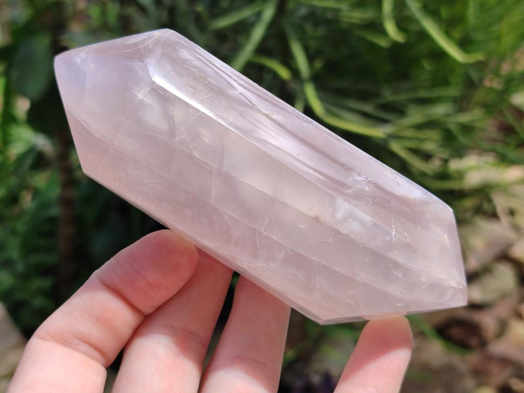 Polished Double Terminated Gemmy Rose Quartz Crystals x 6 From Madagascar