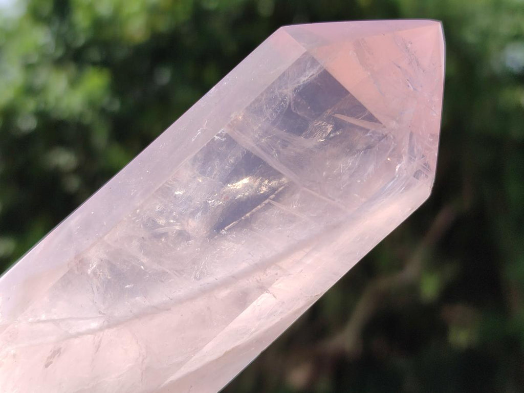 Polished Double Terminated Gemmy Rose Quartz Crystals x 6 From Madagascar