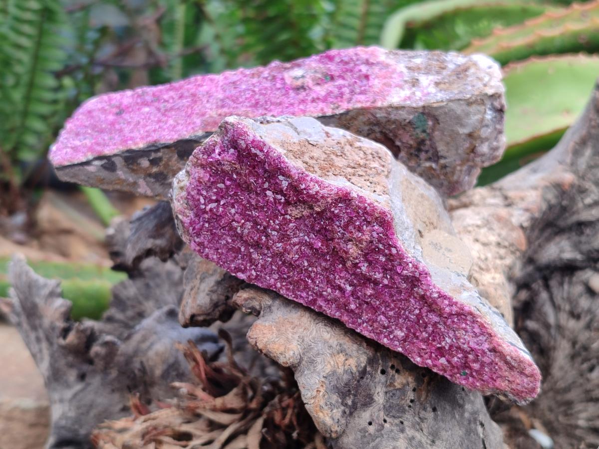 Natural Salrose Cobaltion Dolomite Specimens x 2 From Kakanda, Congo